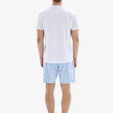 Pijamale Blackspade alb/albastru IONEL 40898C