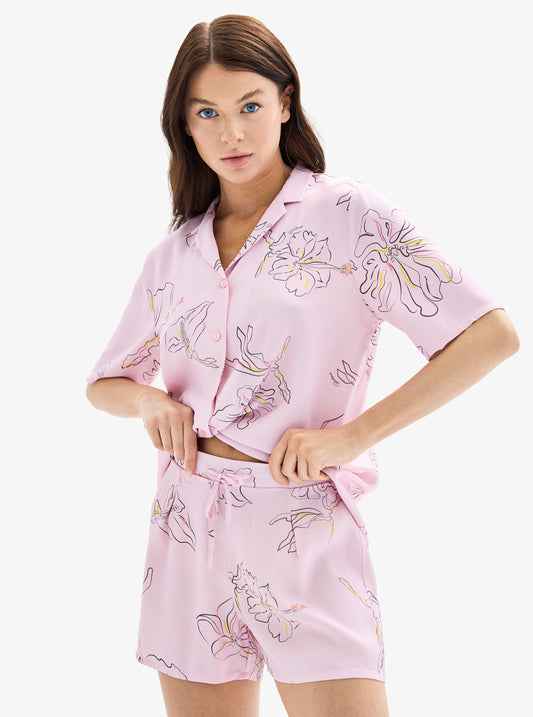 Pantalon pijama Blackspade roz DAIANA 52024C