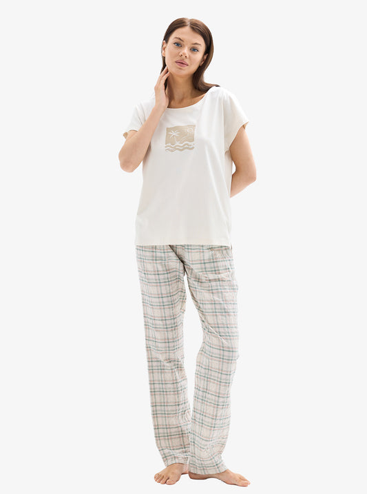 Pijama Blackspade ecru SIMINA 52068C