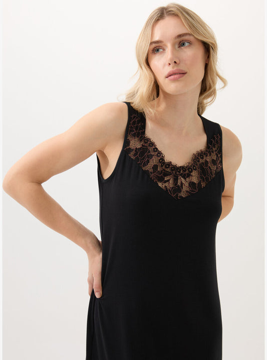 Camasa de noapte premium negru Blackspade DEBORA 51901C