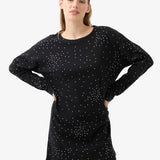 Camasa de noapte negru imprimat Blackspade ELIZA 51946C