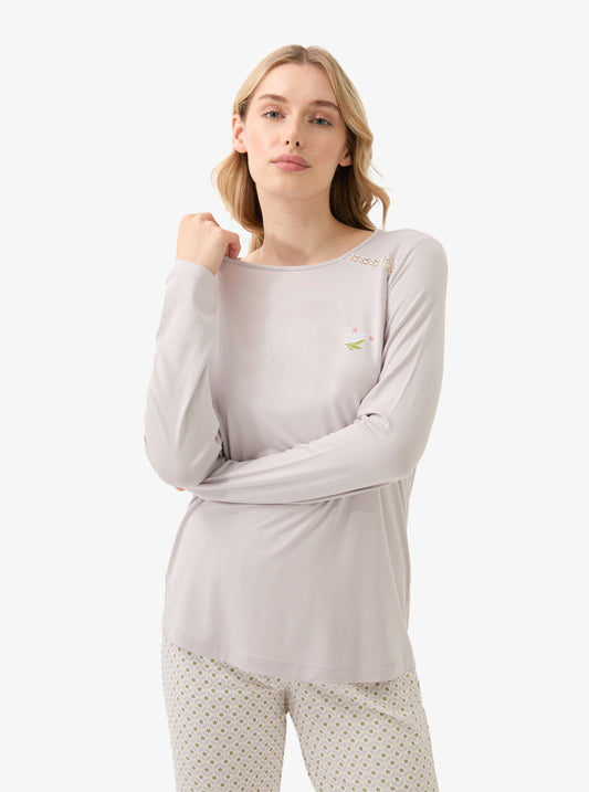 Pijama premium gri imprimat Blackspade LIA 51962C