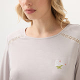 Pijama premium gri imprimat Blackspade LIA 51962C