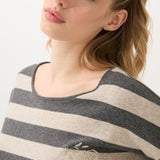 Bluza de pijama antracit-roz dungi Blackspade RODICA 51971