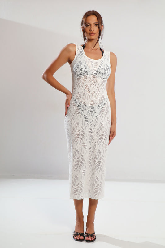 Rochie de plajă ecru DA008