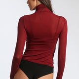 Bluza tip maletă cu cașmir burgundy BL006