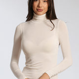 Bluza tip maletă cu cașmir nude BL006