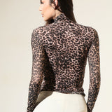 Bluza tip maletă cu cașmir și modal leopard print BL006i