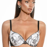 Sutien clasic din microfibra imprimat BRIGITTE R1610