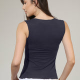 Maiou cu cașmir și modal bleumarin C0196