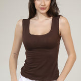 Maiou cu cașmir și modal maro CACHMERE C0195