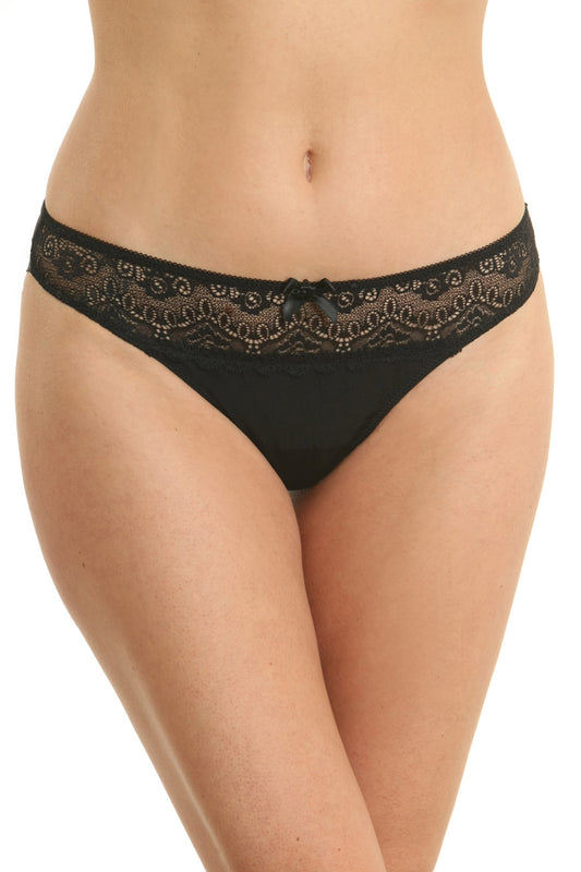 Chilot brazilian microfibra si dantela CATRINA S1120N negru