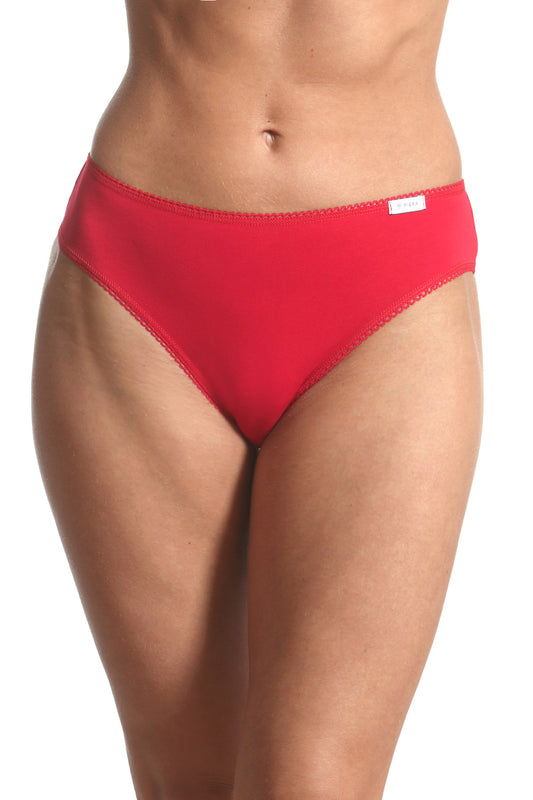 Set of 3 Classic Cotton Panties CAMI S0837-Red