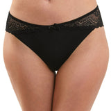 Chilot brazilian microfibra si dantela CATRINA S0487N negru