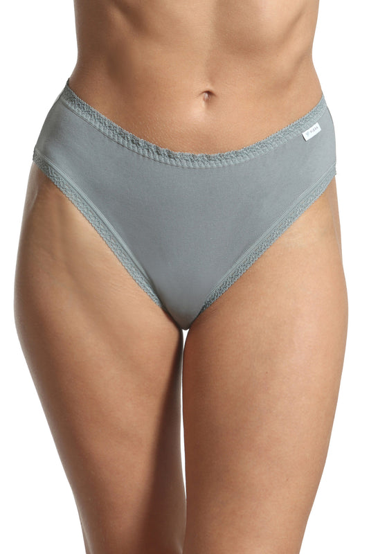 Chilot brazilian talie inalta bumbac Gri CECILIA S1795