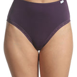 Set 3 chiloti clasici din bumbac mov CECILIA S1798