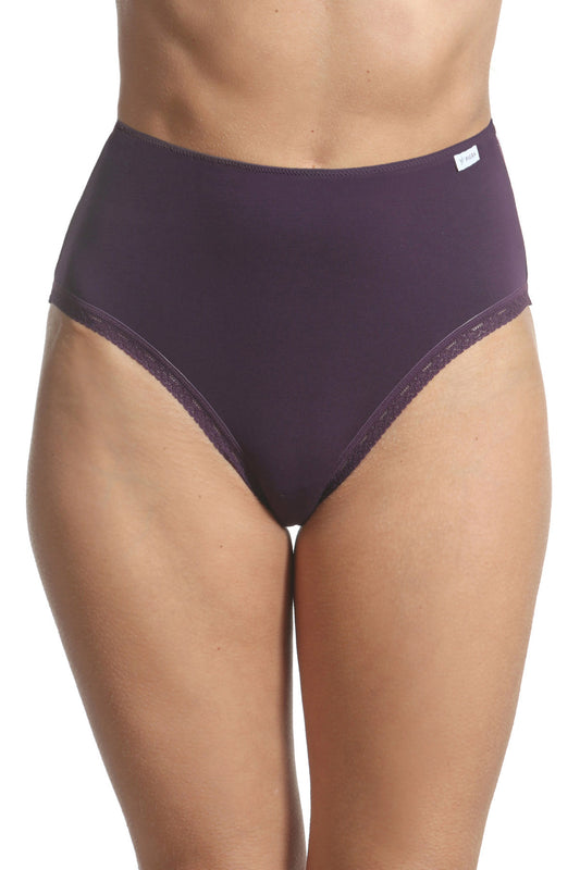 Set 3 chiloti clasici din bumbac mov CECILIA S1798