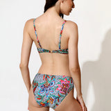 Sutien de baie clasic decoltat imprimat ALGHERO DR642