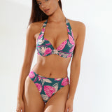 Slip de baie brazilian verde imprimat RAPALLO DS650