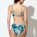 Sutien de baie clasic decoltat verde imprimat CAMOGLI DR693