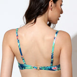 Sutien de baie clasic decoltat verde imprimat CAMOGLI DR693