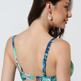 Sutien de baie clasic verde imprimat CAMOGLI DR695