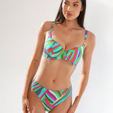 Slip de baie clasic turcoaz imprimat RAVENNA DS717
