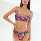 Slip de baie clasic verde imprimat RAPALLO DS652