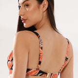 Sutien de baie clasic negru imprimat RAPALLO DR722