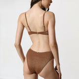 Sutien de baie clasic decoltat maro SCILLA DR729
