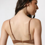 Sutien de baie clasic decoltat maro SCILLA DR729