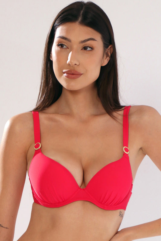 Sutien de baie clasic rosu COLORS DR736