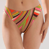 Slip de baie brazilian maro imprimat RAVENNA DS715