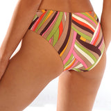 Slip de baie clasic maro imprimat RAVENNA DS717