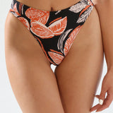 Slip de baie brazilian negru imprimat RAPALLO DS650