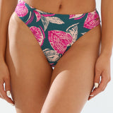 Slip de baie brazilian verde imprimat RAPALLO DS650