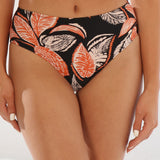 Slip de baie clasic lat negru imprimat RAPALLO DS653