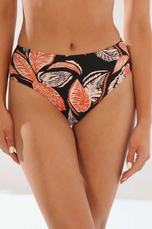 Slip de baie clasic lat negru imprimat RAPALLO DS653.722