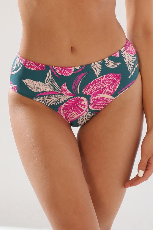 Slip de baie clasic lat verde imprimat RAPALLO DS653.722