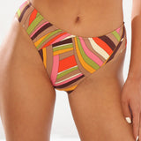 Slip de baie clasic maro imprimat RAVENNA DS716