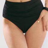 Slip de baie clasic talie inalta EASY BLACK DS685