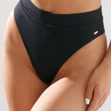 Slip de baie clasic retro talie inalta EASY BLACK DS686