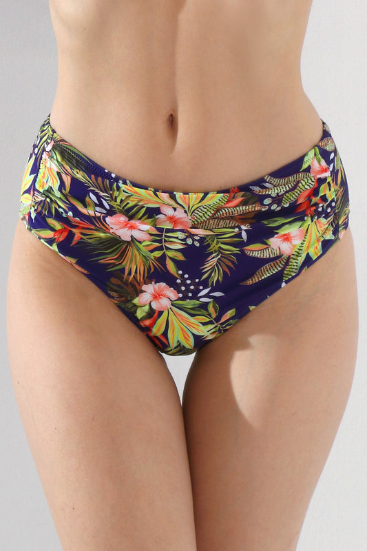 Slip de baie clasic talie înaltă mov imprimat CAMOGLI DS695.736