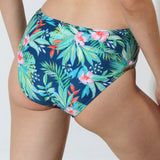 Slip de baie clasic talie inalta verde imprimat CAMOGLI DS695