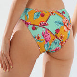 Slip de baie clasic turcoaz imprimat TINDARI DS712