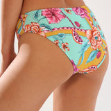 Slip de baie clasic turcoaz imprimat TINDARI DS713