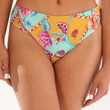 Slip de baie clasic turcoaz imprimat TINDARI DS713