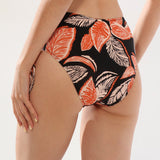 Slip de baie clasic talie inalta negru imprimat RAPALLO DS723