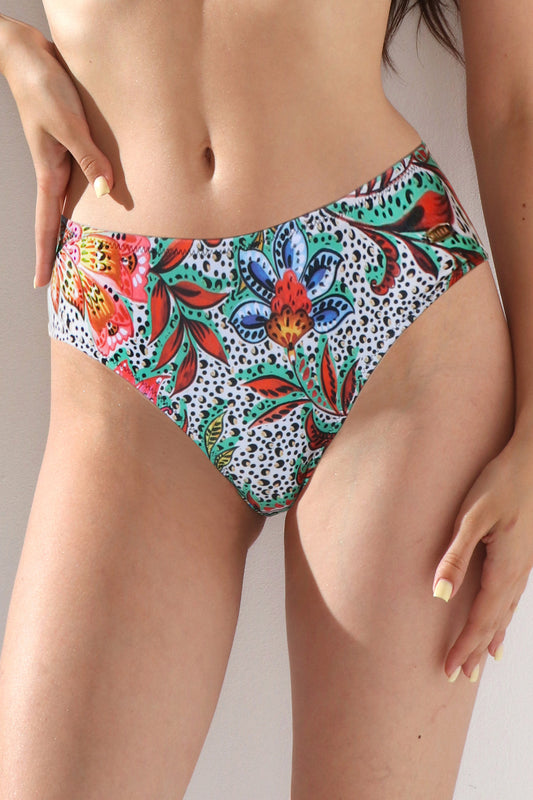 Slip de baie clasic talie inalta imprimat ALGHERO DS757
