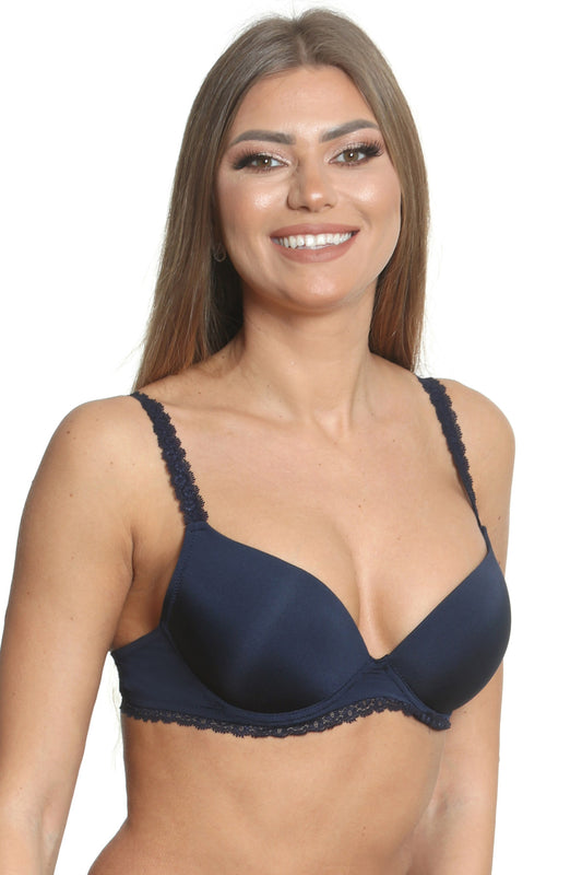 Sutien cupa soft decoltata Bleumarin ELLY R1644